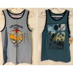 (Two) Mens Levi's and Pipeline tank tops